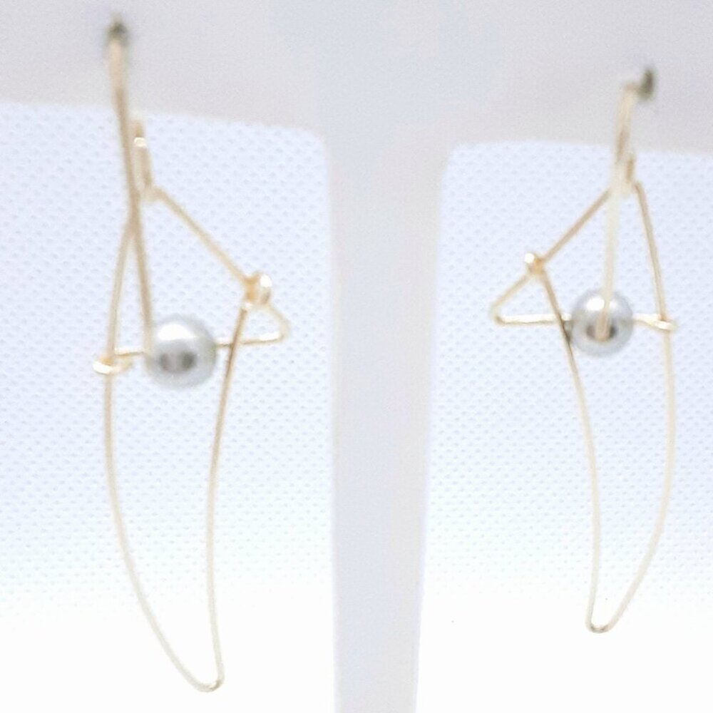 NEW Rose gold vermeil wire drop earrings. - Picture 4 of 9